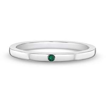 Girl's Thin CZ Band Sterling Silver Ring - In Season Jewelry