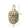 Essential Decor & Beyond 14.5" Natural Bamboo Glass Candle Holder Tabletop Lantern With Handle - 2 of 4