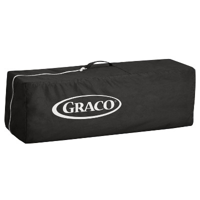 Compact Black and White Portable Playard with Mesh Sides