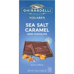 Ghirardelli Dark Sea Salt Caramel Squares Bar - 4.8oz