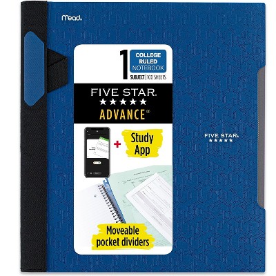 Five Star 1-Subject Notebooks 8.5" x 11" College Ruled 100 Sheets Each (06322)
