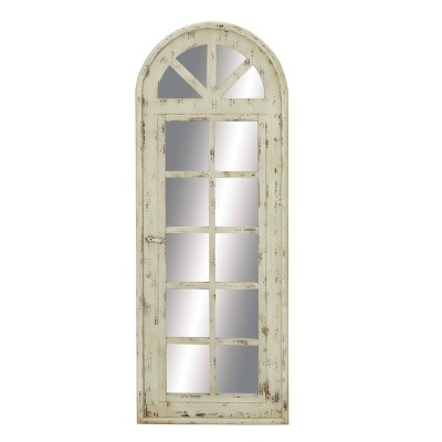 Vintage Wood Decorative Wall Mirror White - Olivia & May