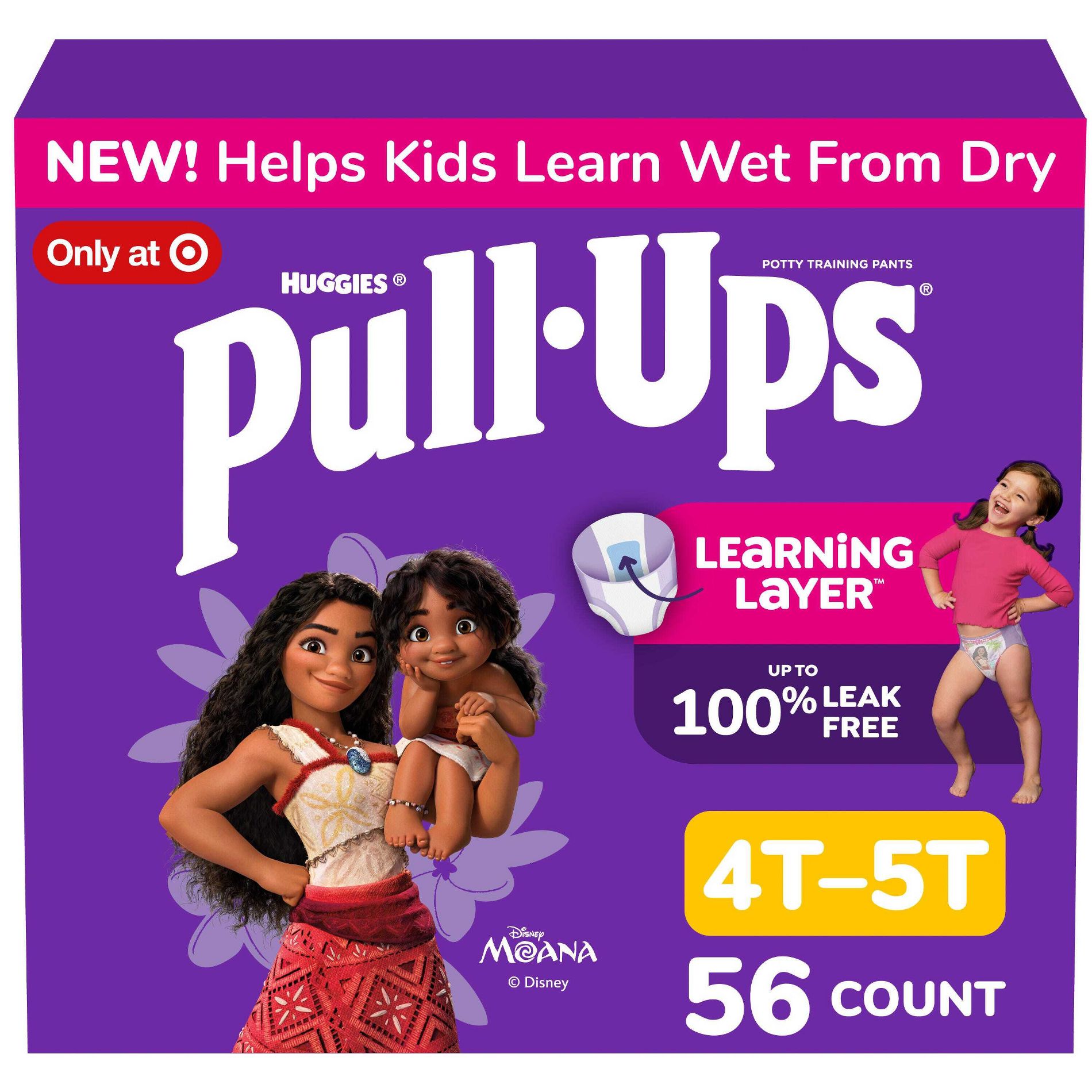 Pull-Ups Girls' Learning Designs Training Pants-  Size 4T-5T - 56ct