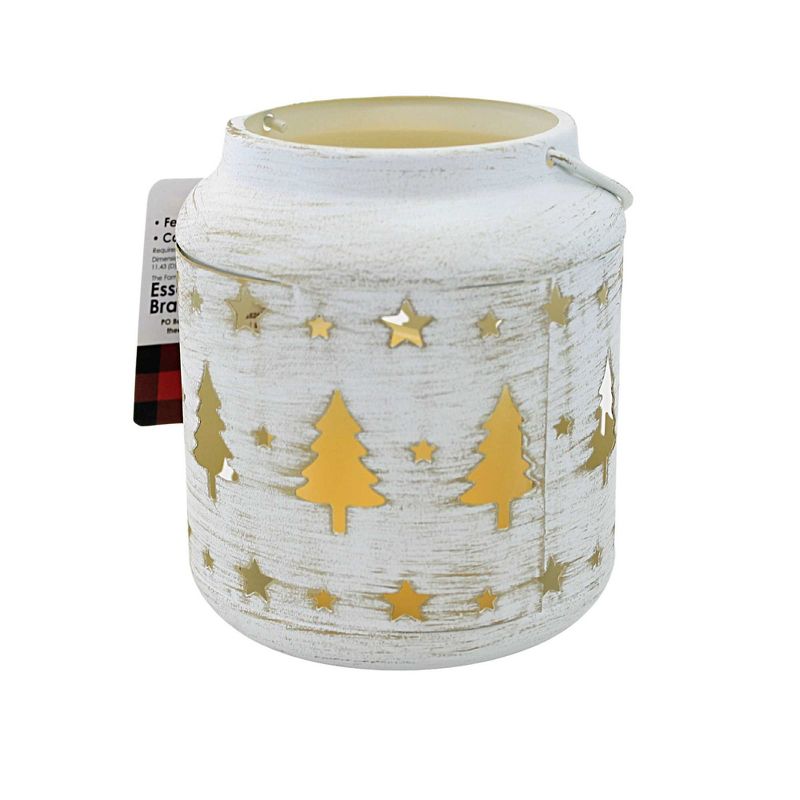 Christmas Metal Winter Lantern Gold Crest Distributing  -  Flameless Candles, 3 of 4
