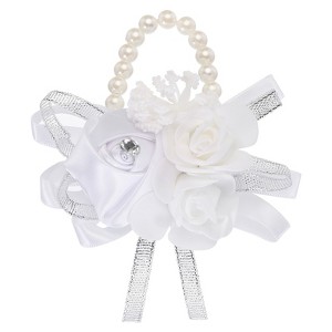 Unique Bargains Decorative Wedding Prom Party Artificial Rose Wrist Corsages - 1 of 3