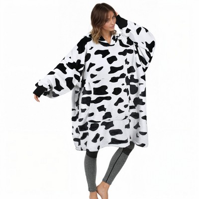 Catalonia Woman Blanket Hoodie Oversized Sweatshirt, Comfy Fleece Pullover Longe Sleeve, One Size Fits All, Gift Woman Wife