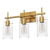 DORESshop 3-Head Vanity Light with Pierced Glass Shades, Through-Head Design, E26 Sockets - 2 of 4