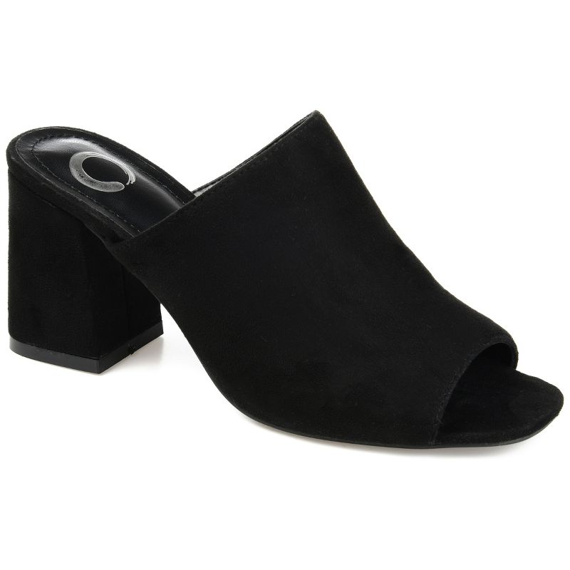 Journee Collection Womens Adelaide Peep Toe Slip On Block Heel Sandals, 1 of 11