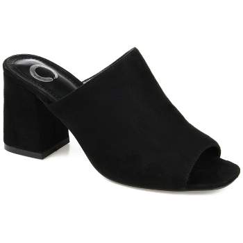 Journee Collection Womens Adelaide Peep Toe Slip On Block Heel Sandals