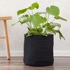 Juvale 2 Pack Decorative Woven Planter Basket with Plastic Liner for Outdoor, Indoor, Floor, Plants, Storage, Black, 10 x 11 In - 4 of 4