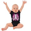 Halloween Skeleton Rib Cage Hearts Baby Bodysuit Jumper Girls Brisco Brands - 3 of 4