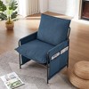 Small Living Room Accent Chair - Mid Century Modern Corduroy Upholstered Lounge Arm Reading Side Single Sofa Chair - 4 of 4