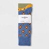Men's Geo Pattern Novelty Crew Socks 2pk - Goodfellow & Co™ Blue/Yellow 7-12 - 2 of 2