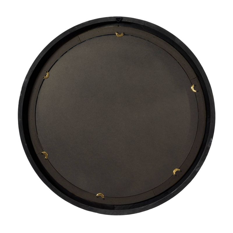 Industrial Wood Round Wall Mirror - Olivia & May, 3 of 7