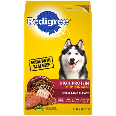 Photo 1 of Pedigree High Protein Beef & Lamb Flavor Adult Complete & Balanced Dry Dog Food - 46.8lbs
Best Before: Jan 2022