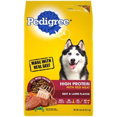 Photo 1 of Pedigree High Protein Beef & Lamb Flavor Adult Complete & Balanced Dry Dog Food - 46.8lbs
**BAG IS DAMAGED**