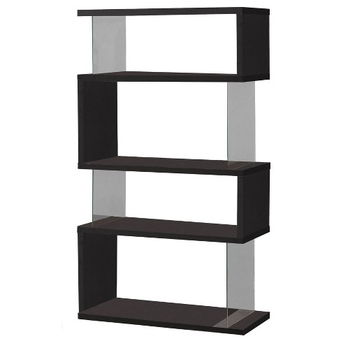 Coaster Home Furniture Asymmetrical Snaking Home Living Room Bookshelf Black Target