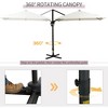 XIYUYEU Outdoor Umbrella8 ft Portable Umbrella Square Cantilever Patio Umbrellas with Crank and Cross Base for Patio£¬ Off White - 2 of 4