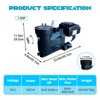 Pool Pump Pumps Above Ground Drain Cover Water Solar 2hp Tarpaulin Swimming Motor Variable Speed 1.5 Hp Pond Small Booster Horsepower Filter Pools - 2 of 4
