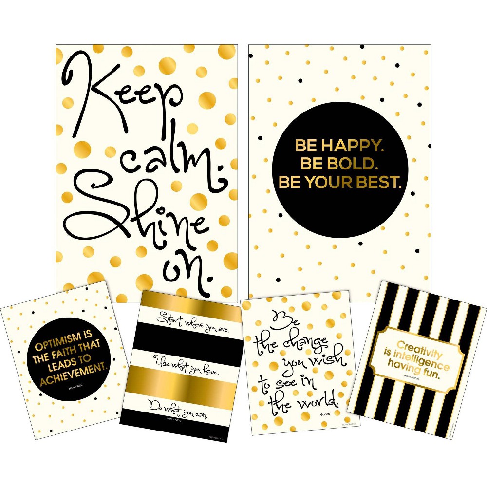 Set of 6 Be Happy Be Bold Motivational Art Prints & Posters - Barker Creek: Educational Posters, Teacher Supplies, All Ages