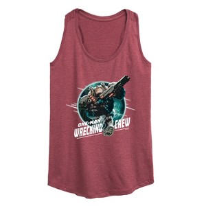 Women's - Disney - One Man Wrecking Crew Graphic Racerback Tank - 1 of 4