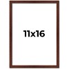 PosterPalooza | Classic Modern Brown Picture Frame - UV Acrylic, Foam Board Backing, Hanging Hardware - 2 of 4