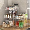 2 Tier/3 Tier Bathroom Storage Organizer with Dividers, Pull Out Counter Organizer, Clear Under Sink Organizers for Kitchen Pantry Cabinet Transparent - 3 of 4