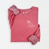 Simply Sage Market Embroidered Beach Sunset Lightweight Garment Dyed Sweatshirt - 2 of 4
