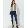 INSPIRE CHIC Women's Plaid Vintage Notched Lapel Collar Single Breasted Waistcoat Vest - 3 of 4