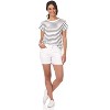 Rekucci Secret Figure Women's Slimming Pull-On Jean Shorts with Snap Waist and Pockets – Summer Casual - 4 of 4