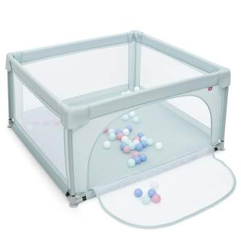 Costway Baby Playpen Infant Large Safety Play Center Yard w/ 50 Ocean Balls