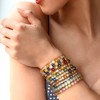 EVERLY JEWELRY | 10 Piece Set of Assorted Colors and Shapes Cultured Freshwater Pearl Elastic Bracelets, 7 inch - 4 of 4