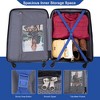 3 PCS Expandable PC Lightweight Luggage Sets Suitcase with Two Hooks, 360° Spinner Wheels and TSA Lock  21"25"29" - ModernLuxe - 4 of 4