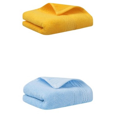 REGALWOVEN Solid Textured Absorbent Soft Decorative Hand Towel Set 13" x 30"/14" x 30" 2 Pcs