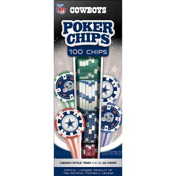 MasterPieces Casino Style 100 Piece Poker Chip Set - NFL Dallas Cowboys