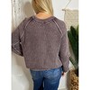 Women's Washed Crewneck Sweater - Blu Pepper - 2 of 2