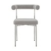 Armen Living Set of 2 Shannon Brushed Stainless Steal and Fabric Dining Chairs - 4 of 4