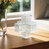 Sagebrook Home Modern Crystal Glass Geometric Sculpture for Living Room, Bedroom and Office Decor, Clear/Frosted, 6 L x 6 W x 6 H Inches - 2 of 4