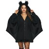 Joyfy Halloween Costume Adult Women Halloween Costume Bat Costume with Zip Hoodie for Halloween Dress Up Party - 2 of 4