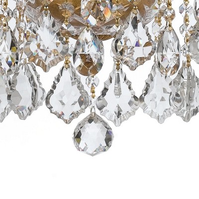 Maria Theresa Gold 5-Light Crystal Semi-Flush Mount