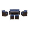 Chic Crate - Parkhurst 6-Piece Weather-Resistant Rattan Outdoor Set w/ Cushions & Table - 2 of 4