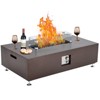 COZONY 36/48/56" Propane Fire Pit Table, 50,000 BTU Dual-Use Outdoor Heater with Wind Guard & Cover - 2 of 4