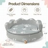 EROMMY 26" Round Dog Sofa Bed With Removable Cushion Cover Up To 80 Lbs - 3 of 4