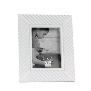 VIP Wood 10.75 in. White 5x7 Photo Frame - 1 of 4