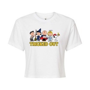 Women's - Peanuts - Tricked Out Cropped Graphic T-Shirt - 1 of 4