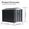 6x9 FT Outdoor Metal Storage Shed with Apex Roof, Waterproof Panels, Ventilation, and Aluminum Frame - Coolbibila - 4 of 4