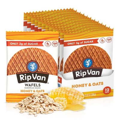 Rip Van Wafels Honey And Oats - 1.16 Ounce (Pack of 12)