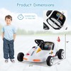 Costway 12V Kids Electric Go Kart 7AH Battery Powered Ride on Race Toy with Remote Control Blue/Red/White - 3 of 4