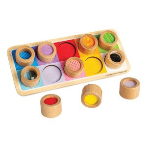 Bigjigs Toys Wooden Rainbow Sensory Board - 1 of 4