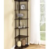 Cappuccino Corner Bookcase & Roman Leg Console Table Set  Space-Saving Storage & Elegant Display for Living Room or Entryway - 2 of 4